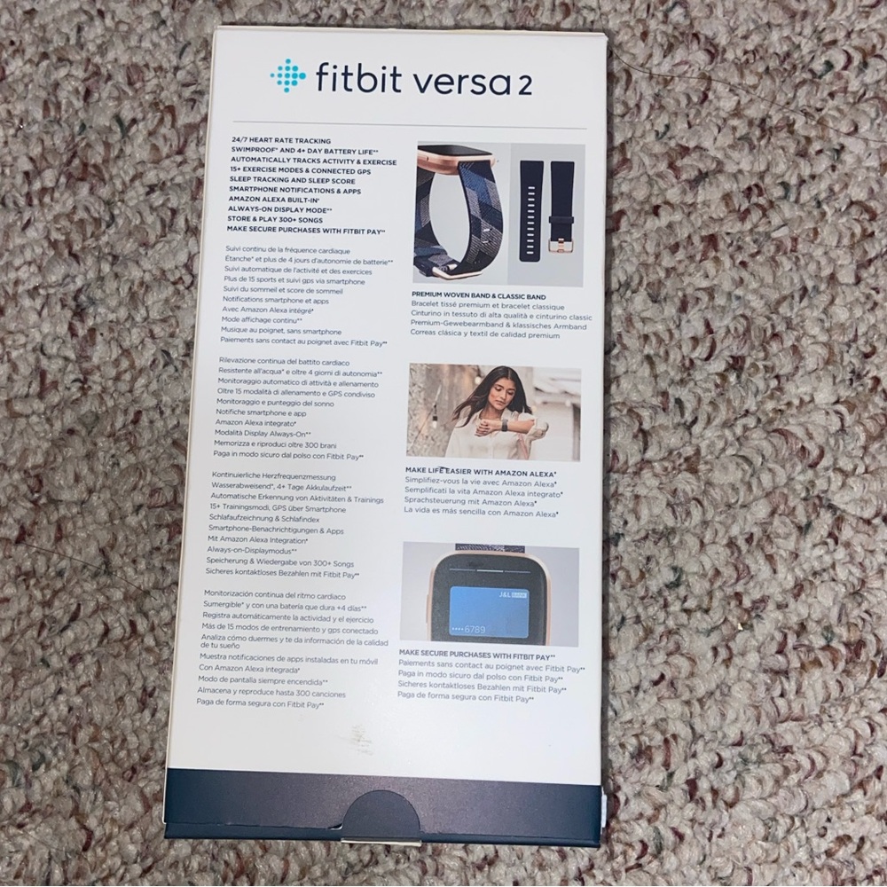 Fitbit Versa 2 with Navy and Copper Accents - Picture 2 of 10